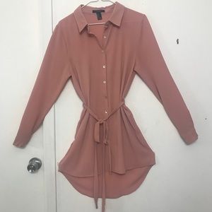 Pink long-sleeve dress
